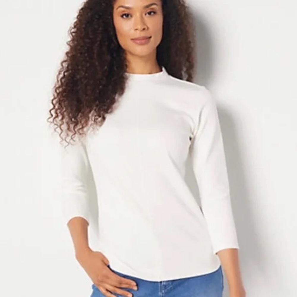 GIRL WITH CURVES Mock Neck Knit Top A452081
